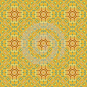 Seamless raster pattern in oriental style psychedelic mosaic Pattern for wallpaper, backgrounds, decor for tapestries, carpet