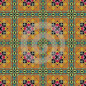 Seamless raster pattern in oriental style psychedelic mosaic Pattern for wallpaper, backgrounds, decor for tapestries, carpet