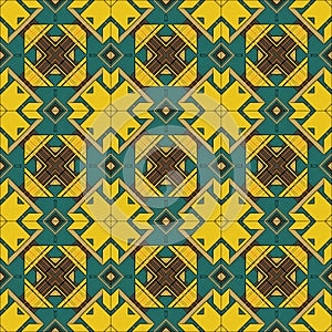 Seamless raster pattern in oriental style psychedelic mosaic Pattern for wallpaper, backgrounds, decor for tapestries, carpet