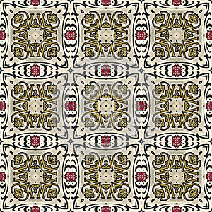 Seamless raster pattern in oriental style psychedelic mosaic Pattern for wallpaper, backgrounds, decor for tapestries, carpet