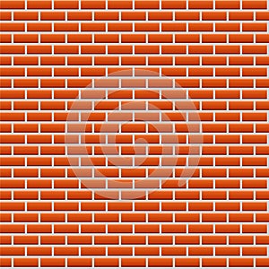 Seamless Red Brick Wall Pattern Background.
