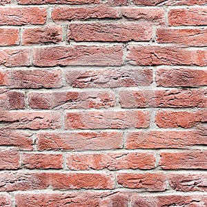 Seamless red brick wall. texture, background.