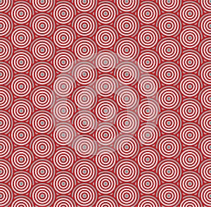 Seamless Red Circles Pattern for Abstract Background