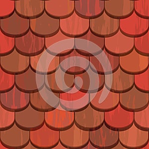 Seamless red clay roof tiles