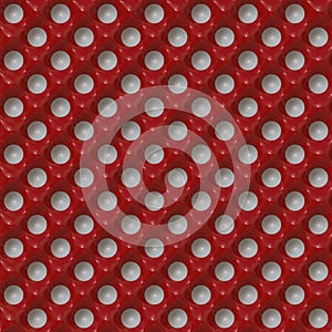 Seamless red glossy Polka dot background.