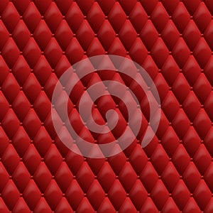 Seamless red leather texture. Vector leather background.