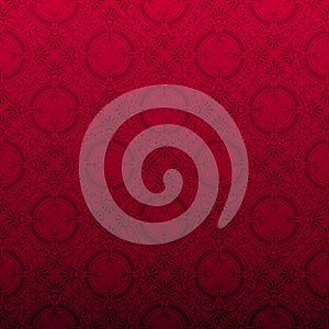 Seamless red ornamental background