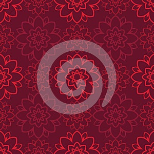 Seamless red pattern. Geometric abstract forms of colors. Texture. Background.