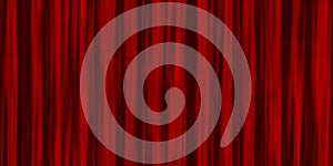 Seamless red theater curtains or drapes performance or presentation backdrop