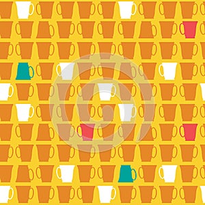 Scandinavian coffee cup pattern - Illustration photo