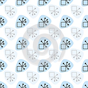 blue and white abstract magic pattern 08