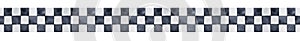 Seamless repeatable pattern of black and white checkered border.