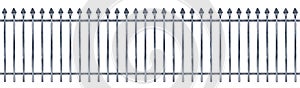 Seamless repeatable pattern of decorative metal fence.