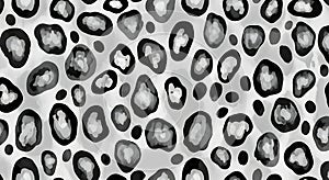 Monochromatic Leopard Print Pattern Background