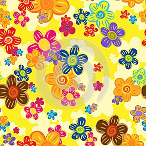 Seamless repeating floral background