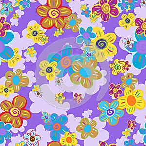 Seamless repeating floral background