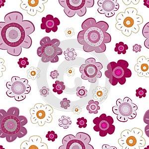 Seamless repeating floral background