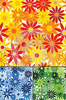 Seamless repeating flowers