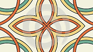 Seamless Repeating Geometric Flower and Abstract Tile Pattern, vector design Generative AI