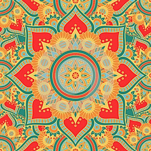 Seamless repeating pattern from the mandala