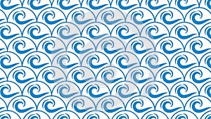 Seamless repetitive vector curvy waves pattern texture background