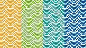 Seamless repetitive vector curvy waves pattern texture background