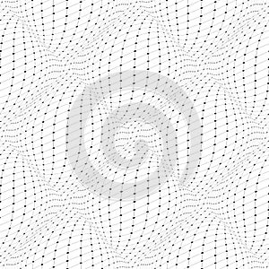 Seamless reticulate 3D netting pattern.