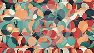Seamless Retro Abstract Shapes Background stock illustration1990 1999 Pattern 1980 1989 Backgrounds Retro photo