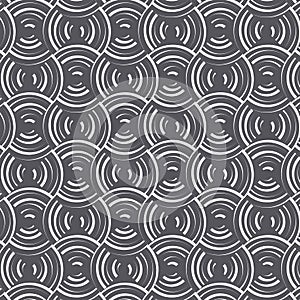 Seamless retro circles pattern. Graphic is clean for fabric, wallpaper, printing.