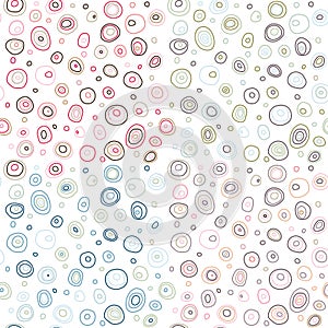 Seamless retro fifties circles design pattern