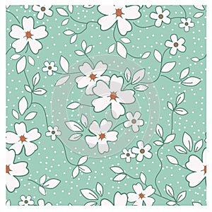 Seamless retro floral pattern