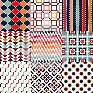Seamless retro geometric wallpaper