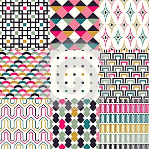 Seamless retro geometric wallpaper