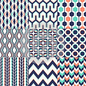 Seamless retro geometric wallpaper pattern