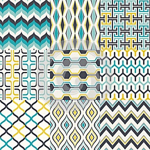 Seamless retro geometric wallpaper pattern