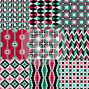 Seamless retro geometric wallpaper pattern
