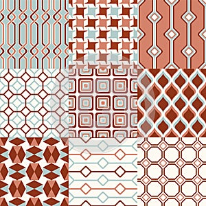 Seamless retro geometric wallpaper pattern