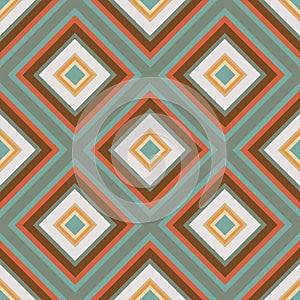 Seamless retro ornament squares illustration