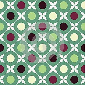 Seamless retro pattern with geometrical shapes