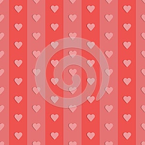 Seamless retro pattern hearts. Vector illustration