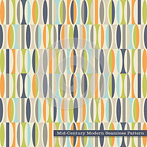 Seamless retro pattern in mid century modern style