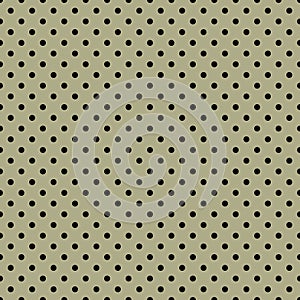 Seamless retro pattern with small black polka dots on the background.Flat style vector illustration