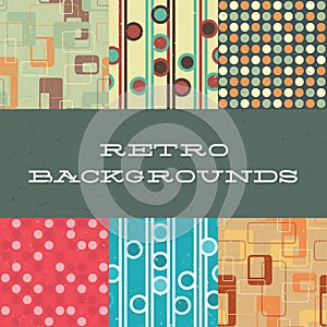 Seamless retro patterns.