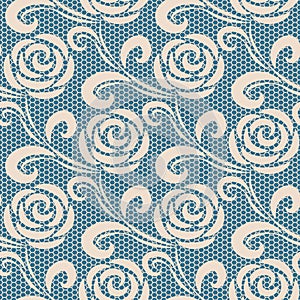 Seamless retro roses lace pattern