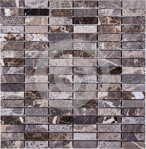 Seamless retro vintage style rectanlge marble Mosaic pattern