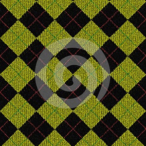 Seamless rhombus knitted pattern