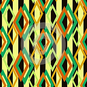 Seamless rhombus retro pattern background geometric abstract