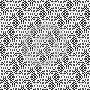 Seamless Ring Background Texture. Abstract Monochrome Pattern