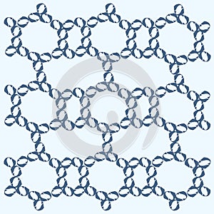Seamless rope knot pattern vector