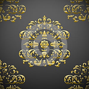 Seamless royal floral pattern